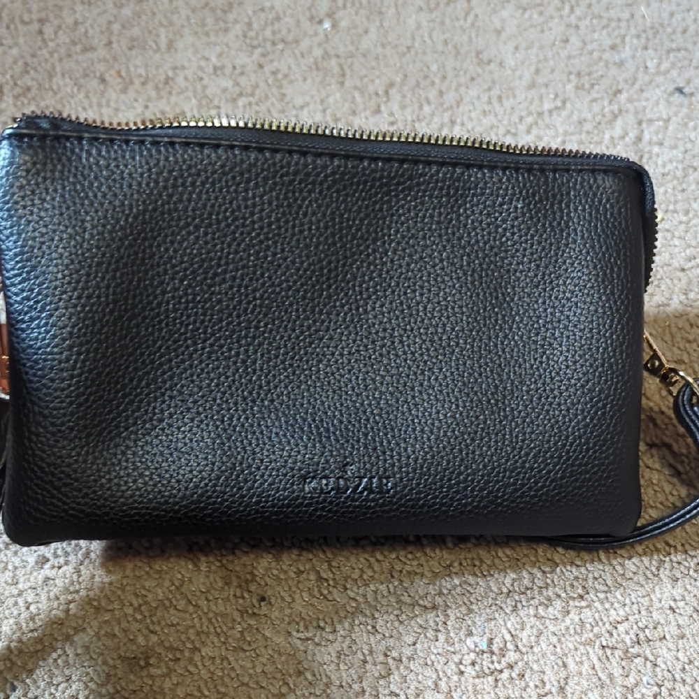 Coach Black Leather Wristlet